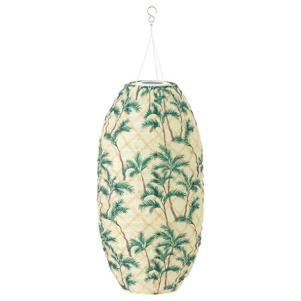 IKEA SOLVINDEN 2019 Solar Hanging Lamp Lantern Yellow Green Palm Tree 24